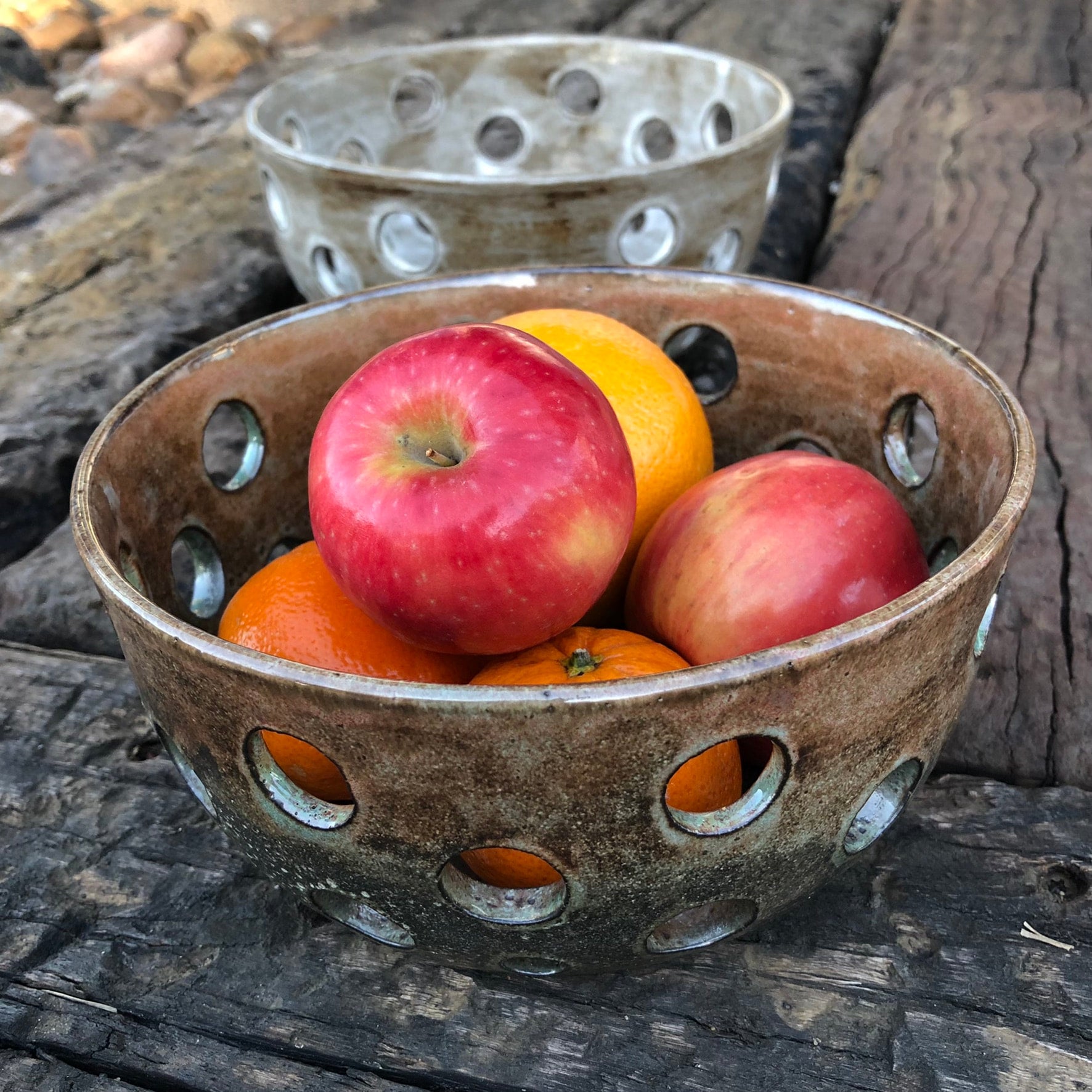 Stoneware Handmade Fruit Bowl | Aimee's Handcrafts